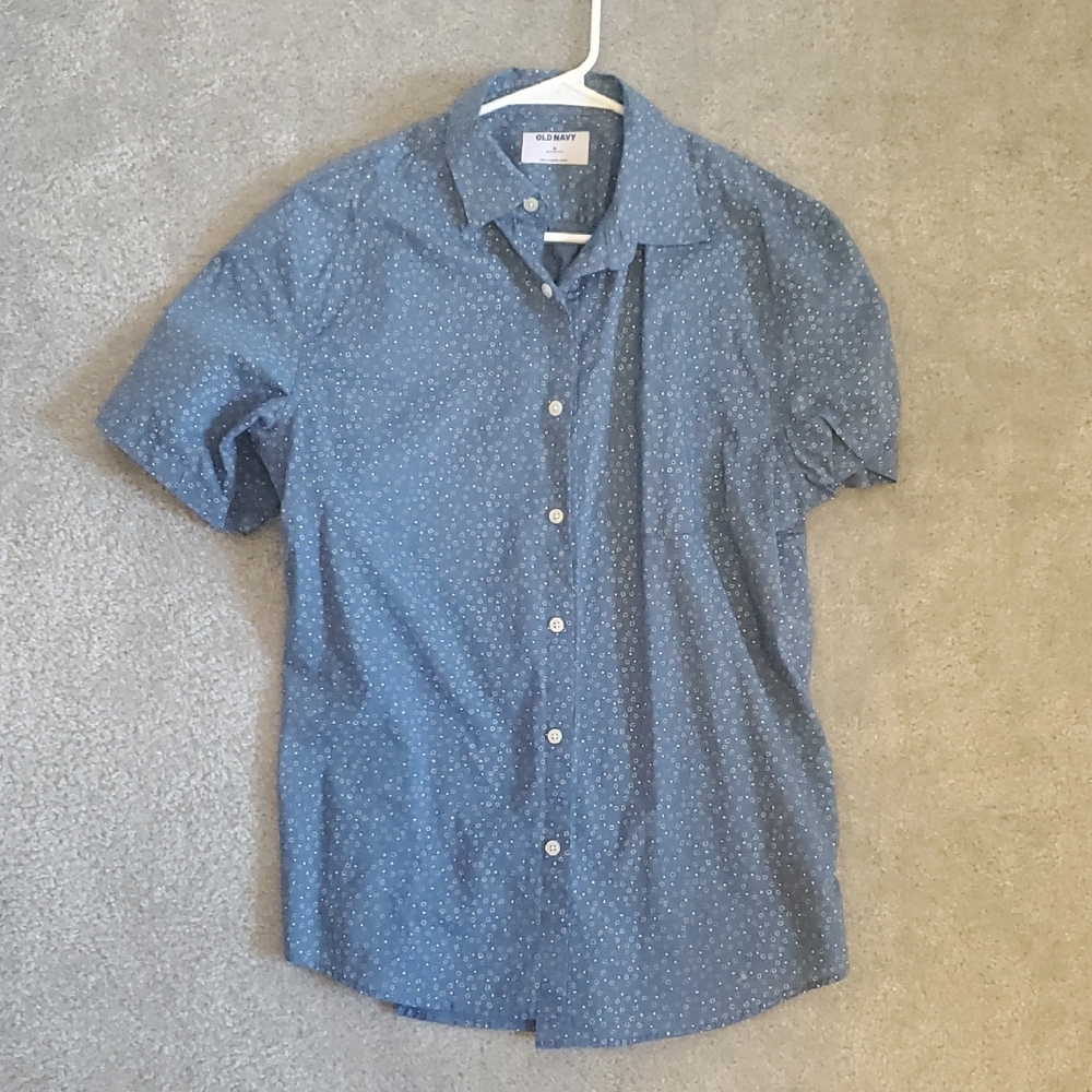 Old Navy. Blue Polka Dot Men's Shirt